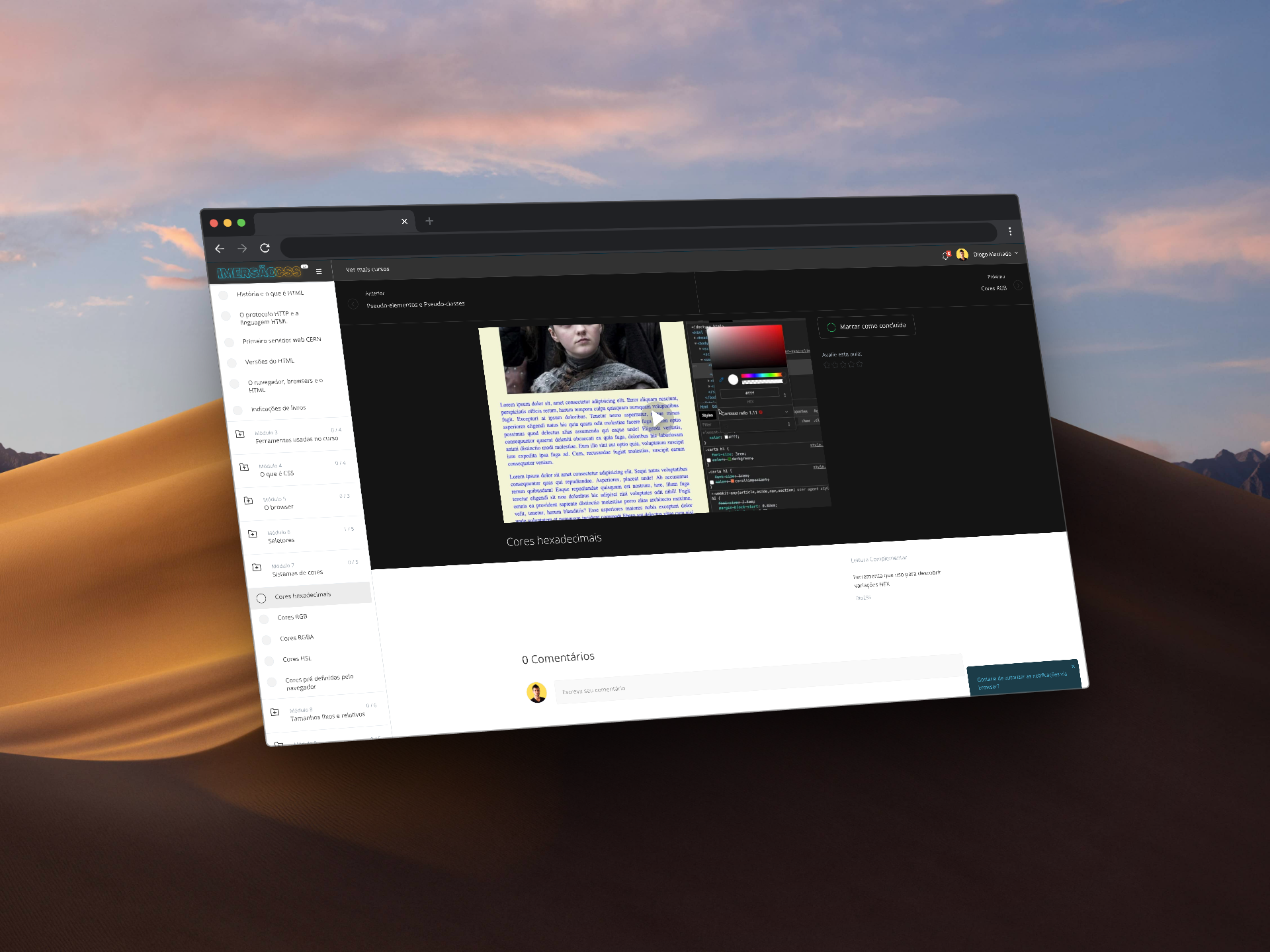 Immersion CSS